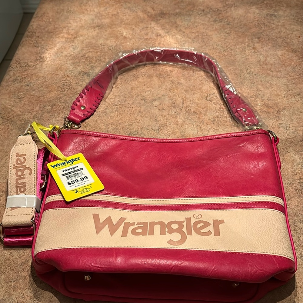 Hot Pink Leather Wrangler Purse.